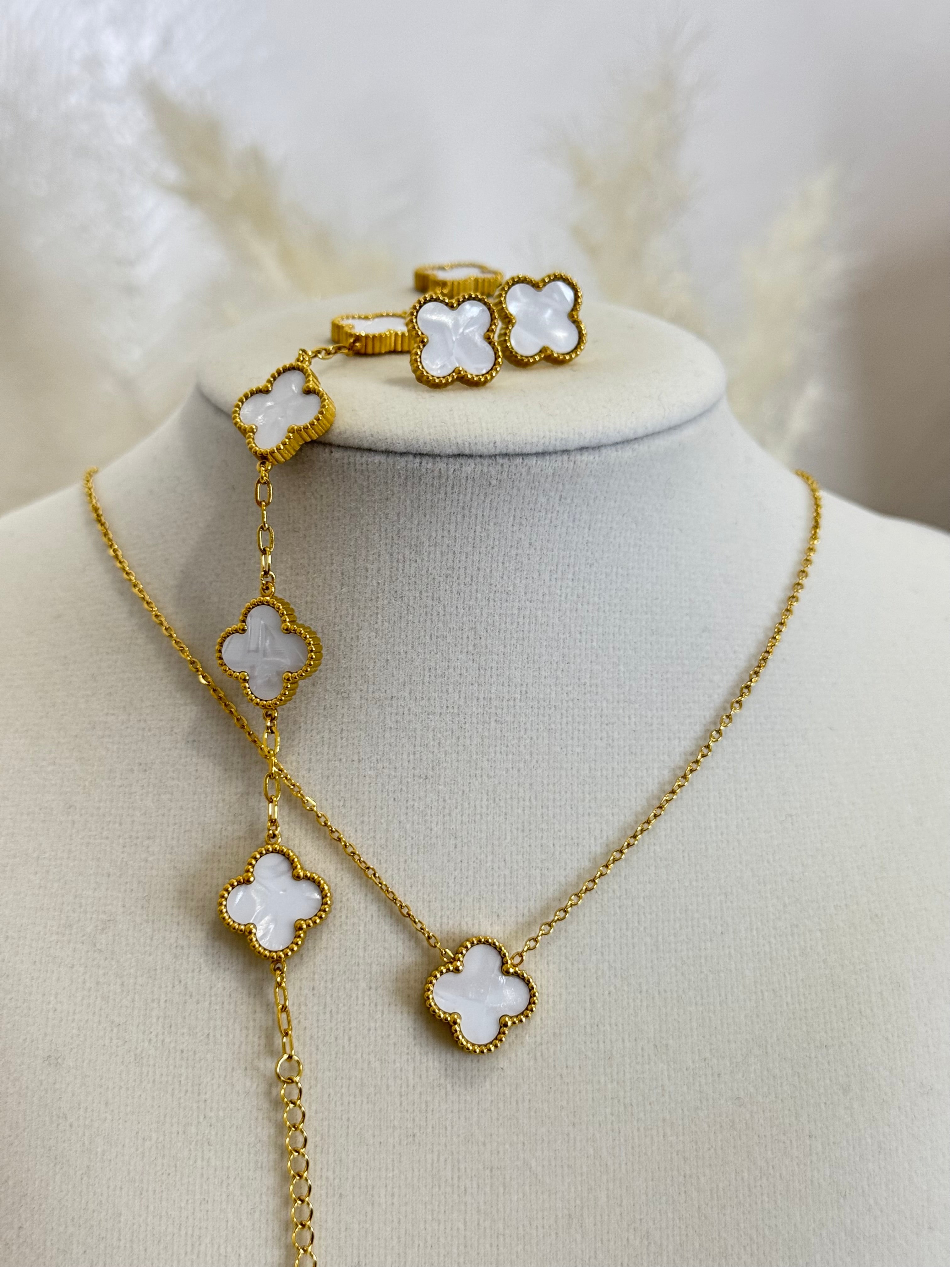 Clover 3 pcs blanco